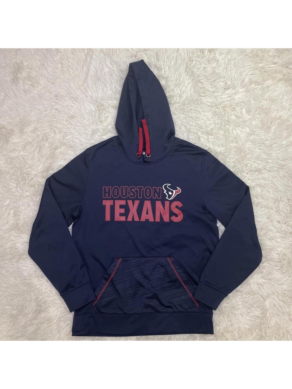 NFL Team Apparel Houston Texans Hoodie Adult Unisex Size Medium Navy Blue & Red